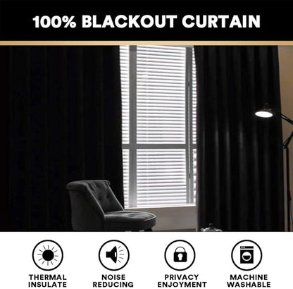PrinceDeco 100% Blackout Curtains for Living Room Sliding Door Curtains Blackout Curtains 96 Inches Long Patio Curtains for Sliding Door Curtain,W100 X L96 Inch, Light Grey