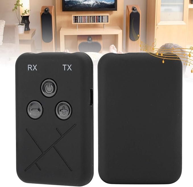 Jectse Transmitter Receiver 2 in 1 Wireless Home Audio Assist 3.5mm Device, Receiver Start Audio Transmitter Adapter, Extra Long Life