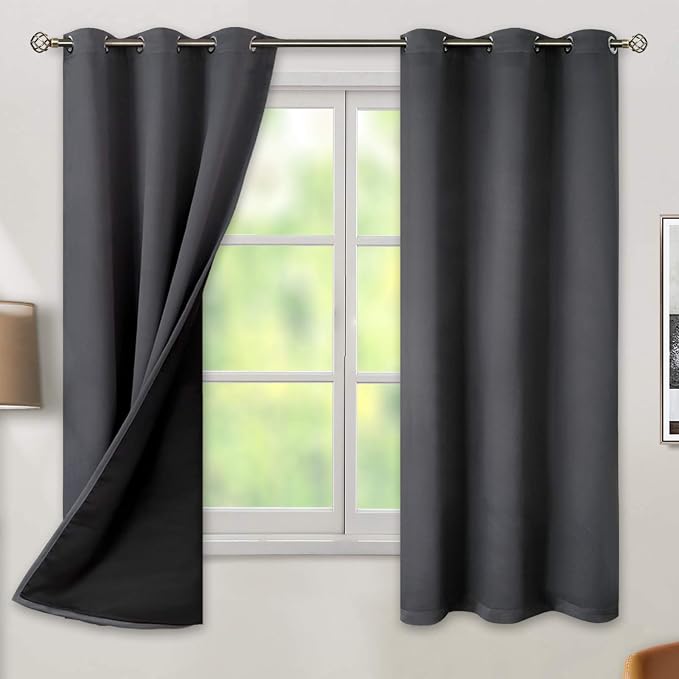 BGment Dark Grey Blackout Curtains by BGment
