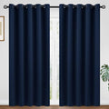 COSVIYA Grommet Blackout Room Darkening Navy Blue Curtains 84 inch Length | by COSVIYA