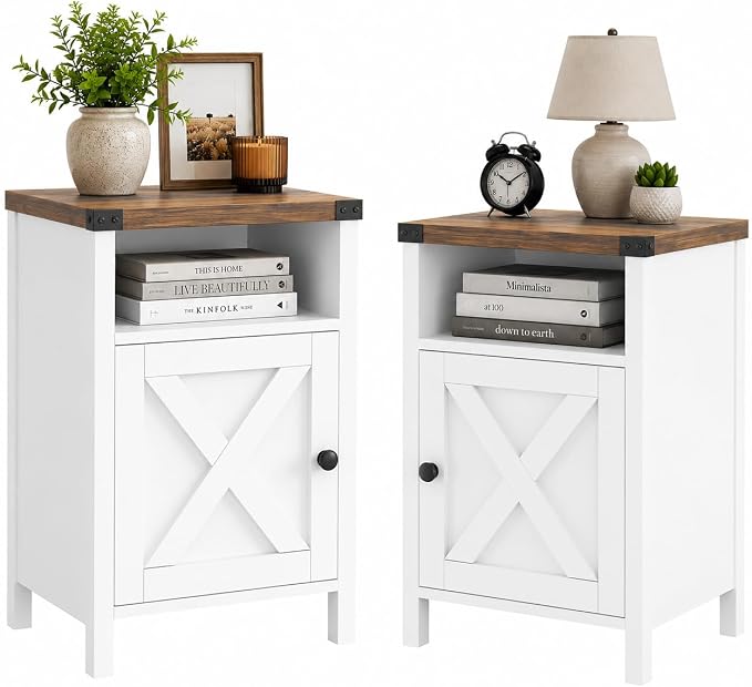 Farmhouse End Table, Nightstand by Catrimown