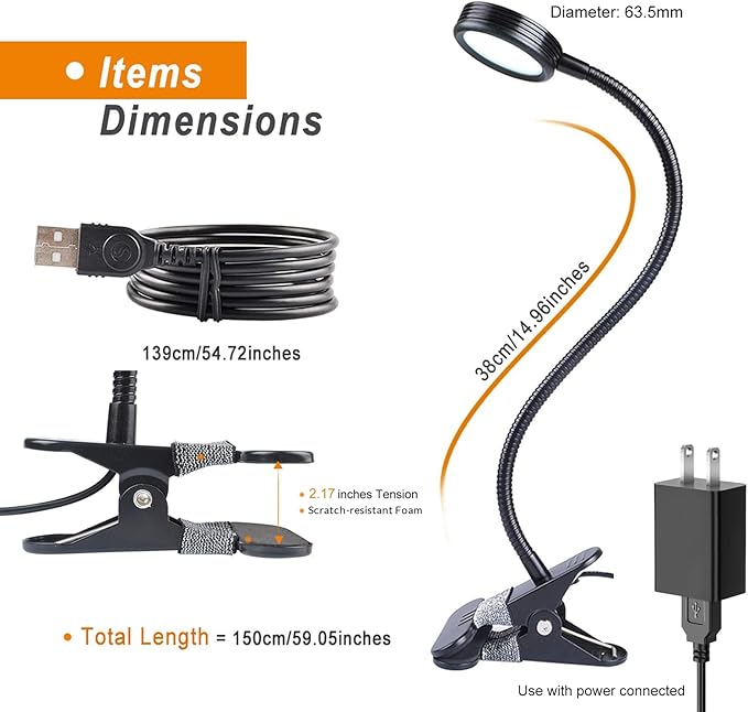 LEPOWER Clip on Light, Book Reading Lamp - Image 5