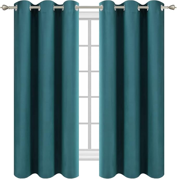 Diraysid Sea Teal Grommet Blackout Curtains - Image 2
