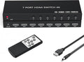 RuiPuo 7Port HDMI Switcher 4K@60Hz 5In 1Out HDMI Selector with IR Remote Supports Full HD 4K/1080P/3D & HDCP2.2 for Switch,Xbox,PS4/PS5,Fire Stick,Roku,Apple TV etc.