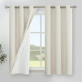 YoungsTex 48 Inch Length Linen Blackout Curtains by YoungsTex