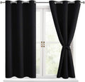 Short Blackout Curtains for Bedroom 2 Panels, 42 x 45 Inch | Light Blocking & by Hiasan