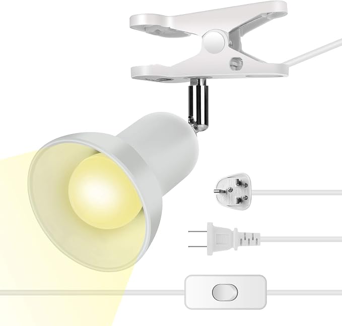 RONG&LAN Clip lamp, 360° Rotation Clip on Lamp Portable Book Reading Light by RONG%26LAN