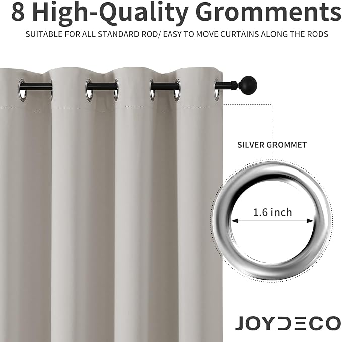 Joydeco Blackout Curtains 108 Inch Length 2 Panels Set, Thermal Insulated Long - Image 4