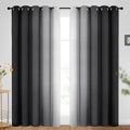 SimpleHome Ombre Black to Grey White Curtains by SimpleHome