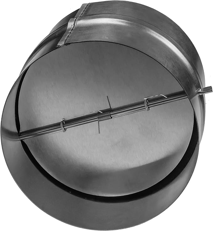 Draft Blocker 4'' Inch - Pack of 2 - Backdraft Damper - Draft Stopper - Backflow Preventer - Inline Fan Vent Deflector - One-Way Airflow Ducting - Dryer Duct Connector with Backdraught Flap
