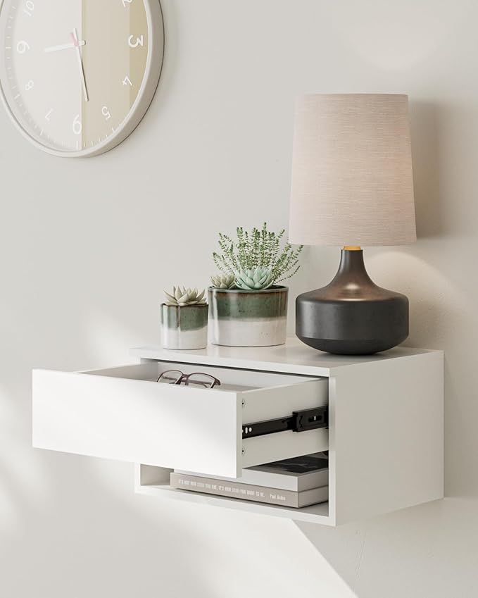 Modern White Floating Nightstand - Image 4