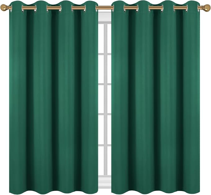 Diraysid Green Grommet Blackout Curtains - Image 2