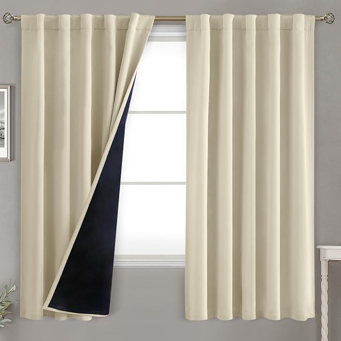 BGment Beige Full Blackout Curtains by BGment