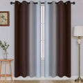 SimpleHome Ombre Brown to Grey White Curtains by SimpleHome