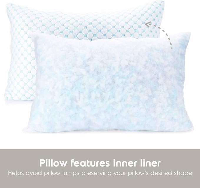 Nestl Cooling Body Pillow for Sleeping 1 Pack, Luxury Shredded Memory Foam Body - Image 7