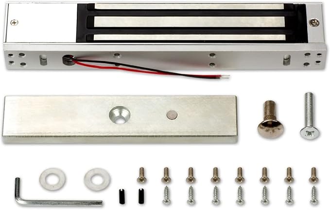 MENGQI-CONTROL Request to Exit PIR Motion Sensor 4 Doors Access Control Electronmagnetic 600 LBS Magnetic Lock 110-240V Power Supply Box RFID Keypad Reader Keyfobs/Cards(Phone APP remotely Open Door)