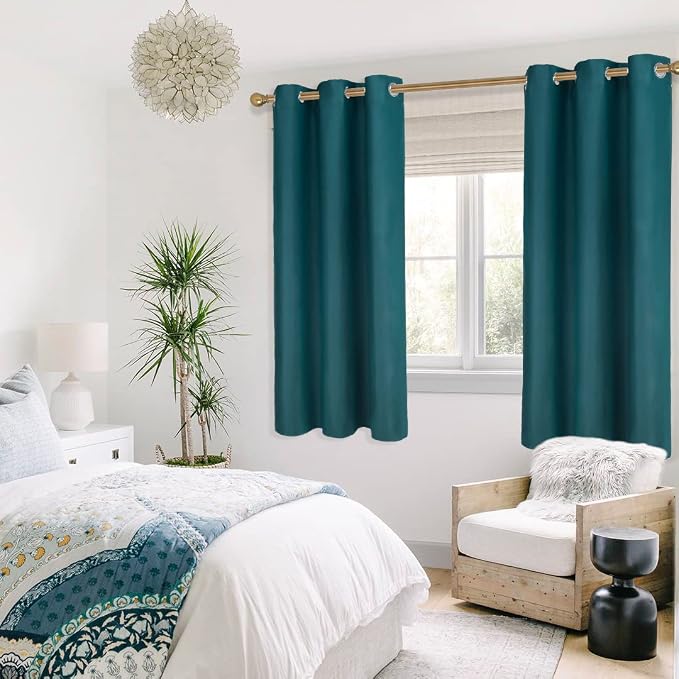 Diraysid Sea Teal Grommet Blackout Curtains - Image 3