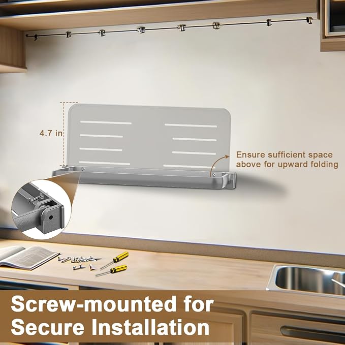 RV Aluminum Fold-Down Wall Shelf - Image 3