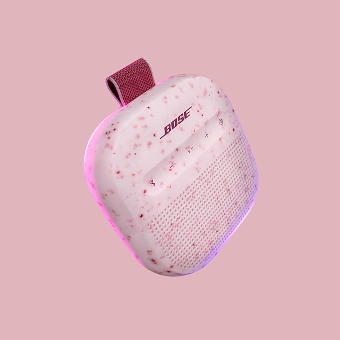 Bose New SoundLink Micro Portable Bluetooth Speaker (2nd Gen), Wireless Outdoor Speaker, Up to 12 Hours Battery Life, Waterproof and Dustproof, Petal Pink - Limited Edition Color