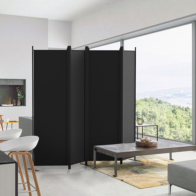Kokorona 4 Panel Room Divider, 6FT Tall Folding Privacy Screen Wall Dividers - Image 7
