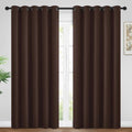 Yakamok Room Darkening Curtains 62x84 inch Long Chocolate Brown-Living Room | 2 by Yakamok