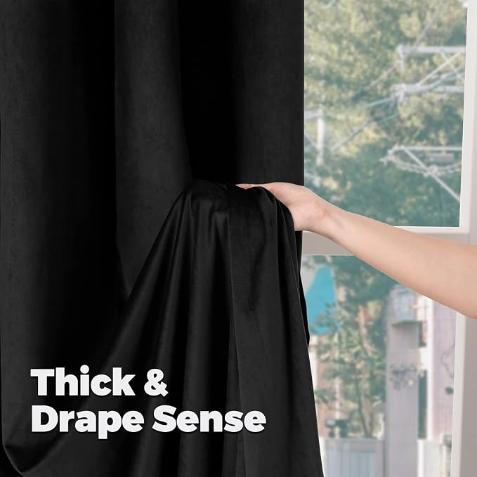 BGment 80 Inch Blackout Curtains, Super Soft, Thermal Insulated, Privacy Drapes - Image 8