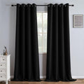 IGEMAEVE Blackout Curtains & Drapes Black 70" W x 96" L Grommets | Bedroom | by IGEMAEVE