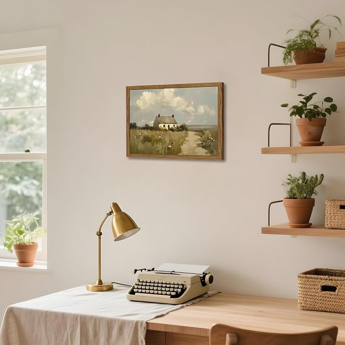 Vintage Farmhouse Wall Art, Country Cottage Wall Decor Paintings, Framed 3D - Image 5