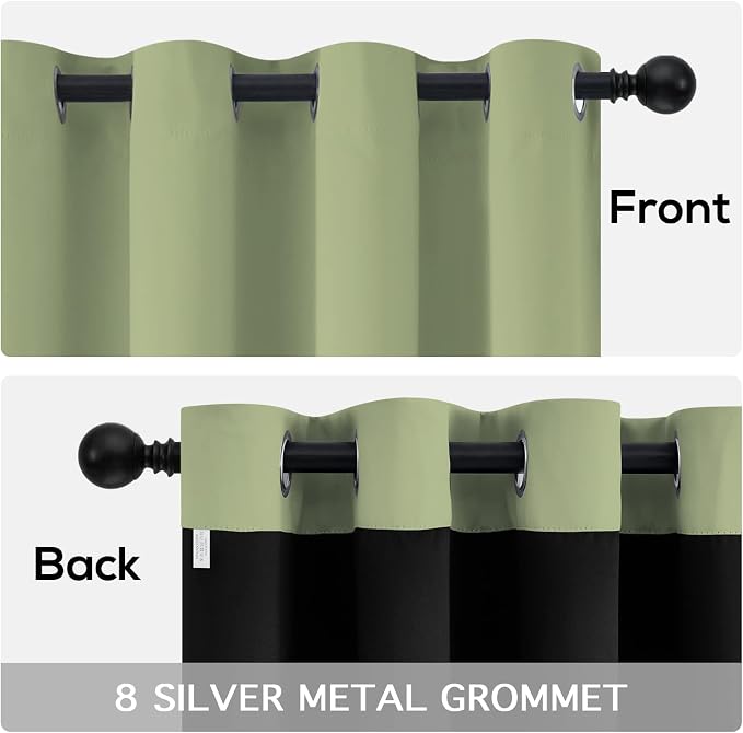 Yakamok Sage Blackout Curtains 72 inches Long - Image 6