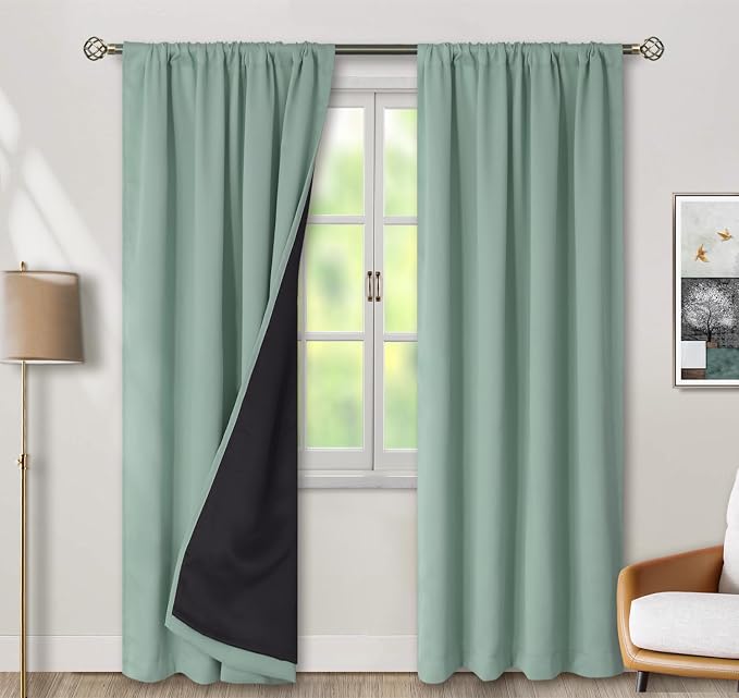 BGment Blackout Curtains with Thermal Insulation Liner Curtains 84 Inches Long - Image 2