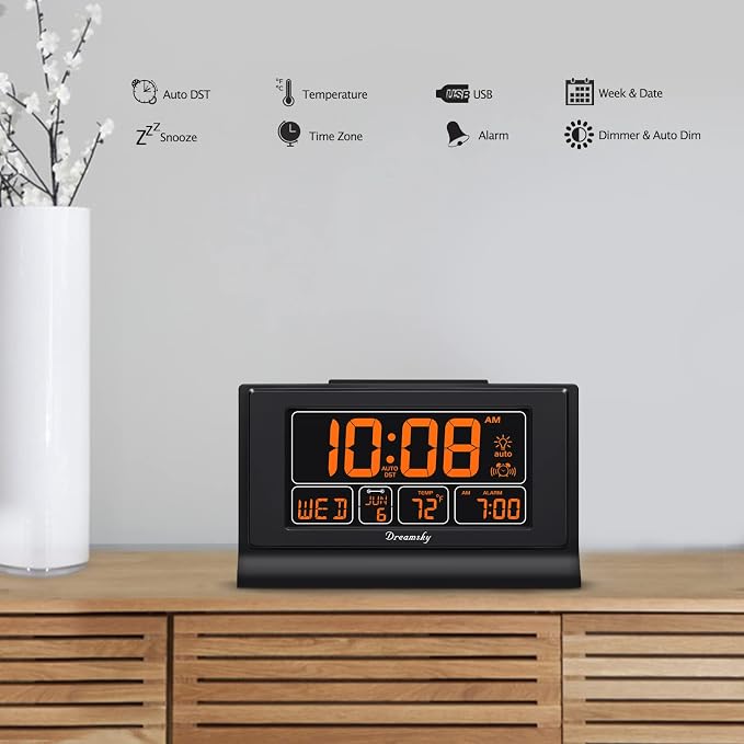 DreamSky Alarm Clocks for Bedrooms - Image 4