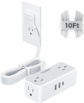 TESSAN Extension Cord 10 FT, Power Strip by TESSAN