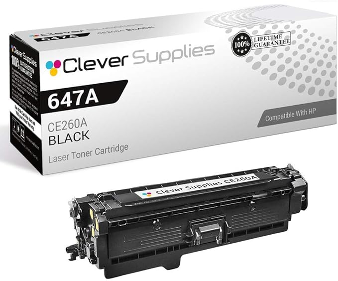 CS Replacement Toner Cartridge Compatible with HP CP4525 CE260A Black 647A Color CP4000 CP4500 CP4525 CP4525dn Enterprise CP4025