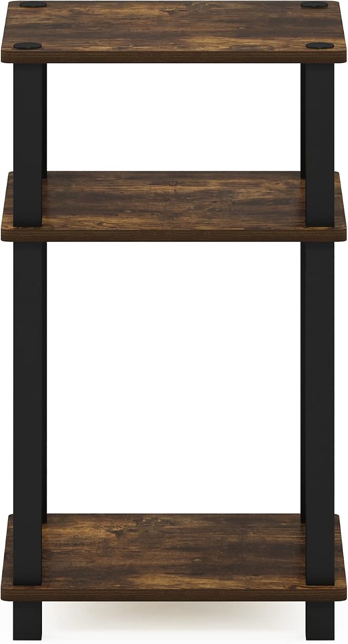 Furinno JUST Night Stnad, 3-Tier Nightstand Open Shelf, Toolless Assembly - Image 6