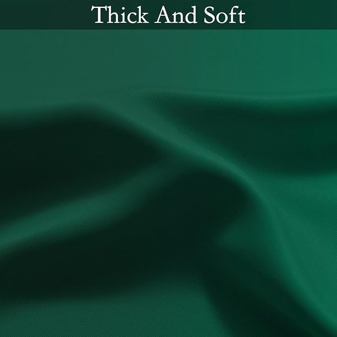 SimpleHome Ombre Dark Green to Grey White Curtains - Image 8
