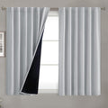 BGment Light Grey Short 100% Blackout Curtains 45 Inch Length by BGment