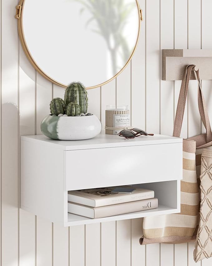Modern White Floating Nightstand - Image 3