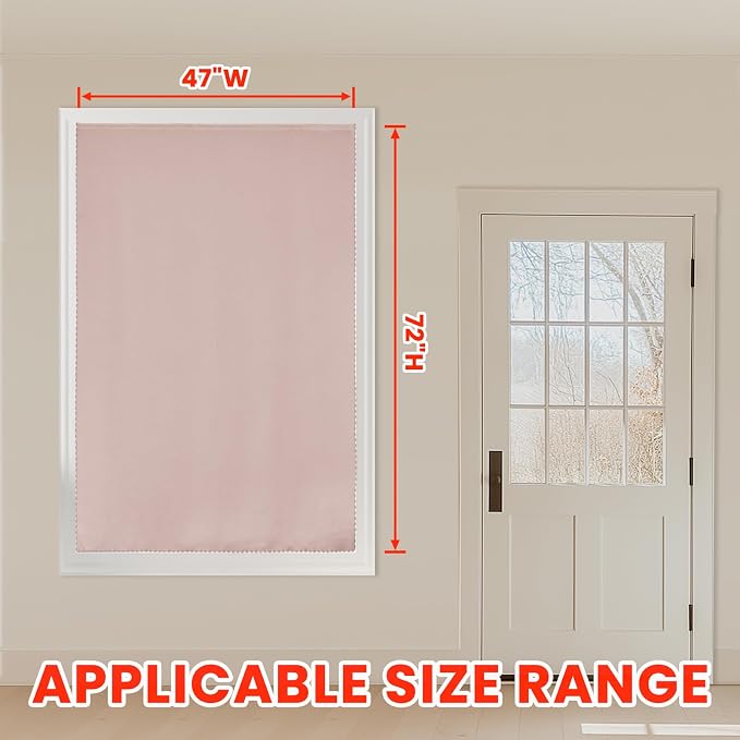 AJAZZ 100% Window Blinds Blackout Portable Blackout Curtains Adhesive Curtains - Image 7