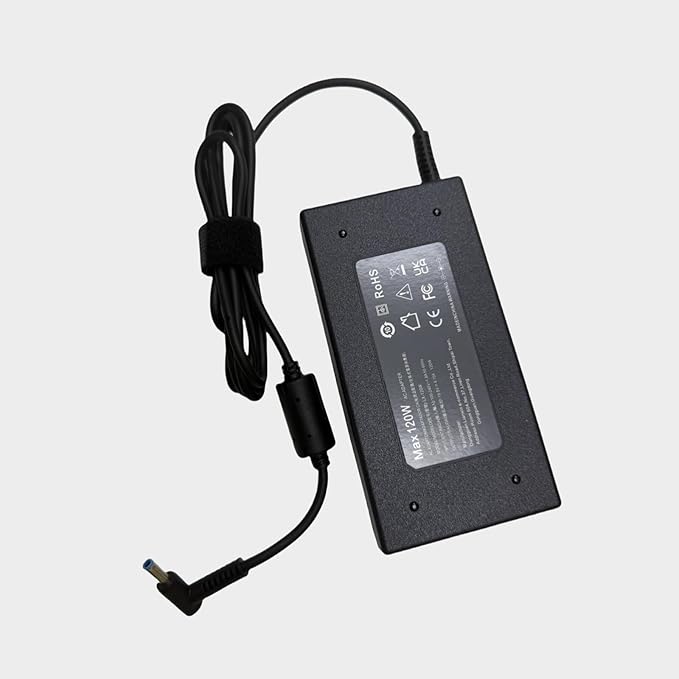 OSISZI 120W Power Adapter 4.5 * 3.0mm Compatible with HP Elite Dragonfly G2 ZBook 15v G5 Spectre 13-3000 Paviliion/Omen/Envy 15 17 Gaming 15 710415-001 Docking Station Laptop Charger