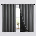 Yakamok Grey Blackout Curtains 63 inches Long by Yakamok
