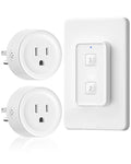 Remote Control Outlet, WILAWELS Wireless Light Switch, Expandable Remote Outlet Switch for Light, Lamps, Appliance, 100ft RF Range, FCC Listed (1 Controller + 2 Outlets) W14RC1206
