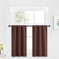 RYB HOME Blackout French Door Window Curtain Coverings, Rod Pocket | Thermal by RYBHOME