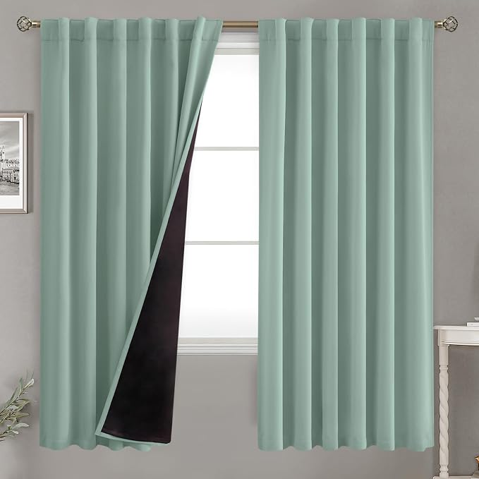 BGment Blackout Curtains with Thermal Insulation Liner Curtains 72 Inches Long by BGment