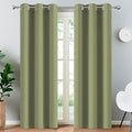 Yakamok Blackout Curtains 38x84 inch Sage Green Thermal Drapes-Bedroom | 2 by Yakamok