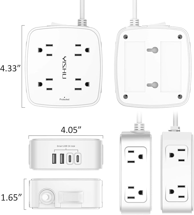 6Ft Surge Protector Power Strip - Image 7