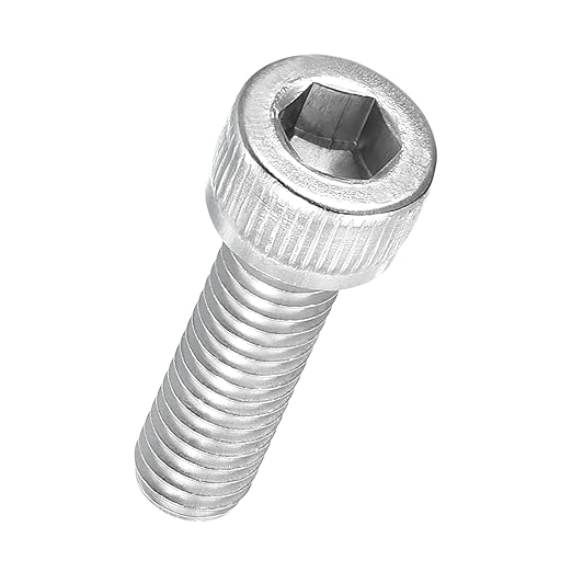 Kozelo 50pcs Socket Head Cap Screws - [M6-1 x 20mm] 304 Stainless Steel Fully Threaded Allen Socket Drive for Electrical Motor 3D Printing Fan Engine Replacement Use, Silver