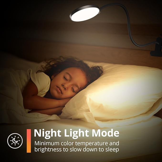 iFalarila Reading Light with Remote, LED Desk Lamp Clip on RA>95 Dimmable - Image 7