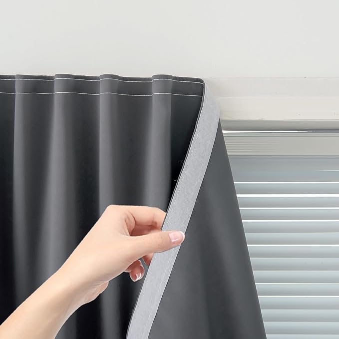 Portable Light Blocking Curtains Self Stick Design Removable Adhesive Window by Sovtfides