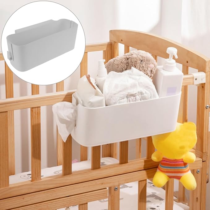 Bedside Caddy for Dorm Bed, Plastic Bedside Hanging Organizer - Image 2
