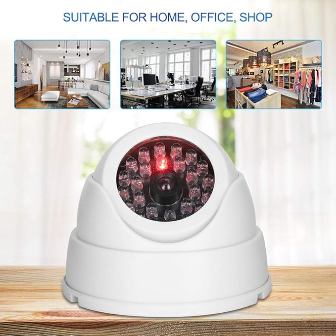 generic Wireless Indoor Outdoor Dome Simulated Surveillance Camera with 30pcs Dummy IR LEDs